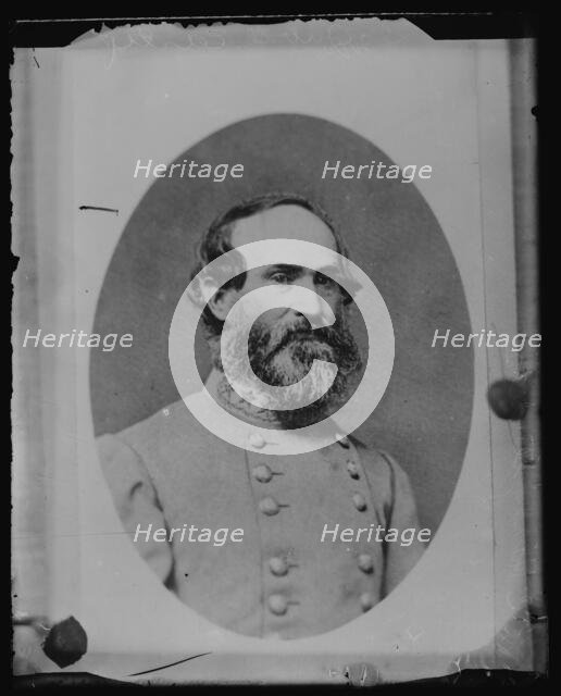 Confederate General Jubal Early, head-and-shoulders portrait, c1860-1870, photographed later. Creator: Unknown.