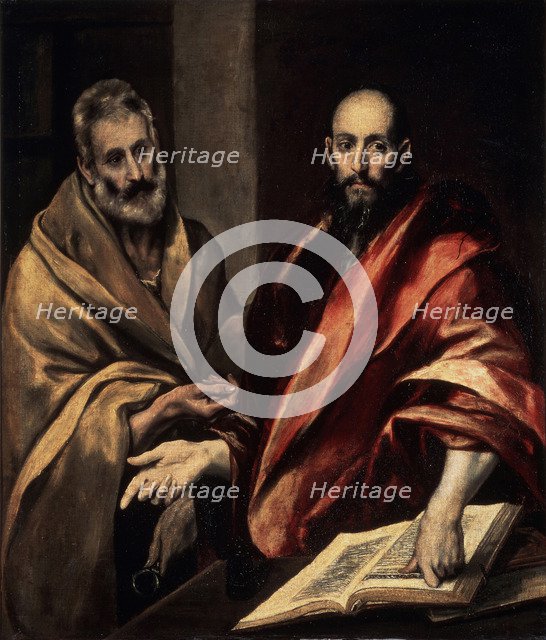 The Apostles St. Peter and St. Paul, 1587-1592. Artist: El Greco, Dominico (1541-1614)