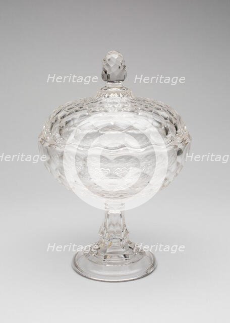 Covered Compote, c. 1850. Creator: Pittsburgh Glass Company.