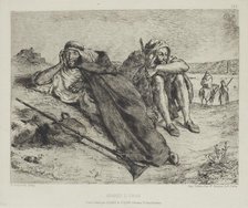 Eaux-Fortes Modernes. Plate 197. Arabes d'Oran (Arabs of Oran), 1833. Creator: Eugene Delacroix.