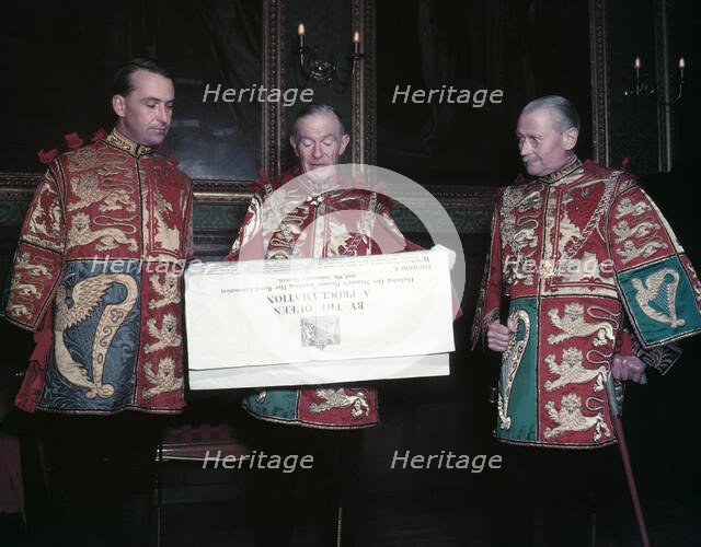 Proclamation of the Coronation of Elizabeth II, 1953.  Creator: Arthur Charles Kirby Ware.
