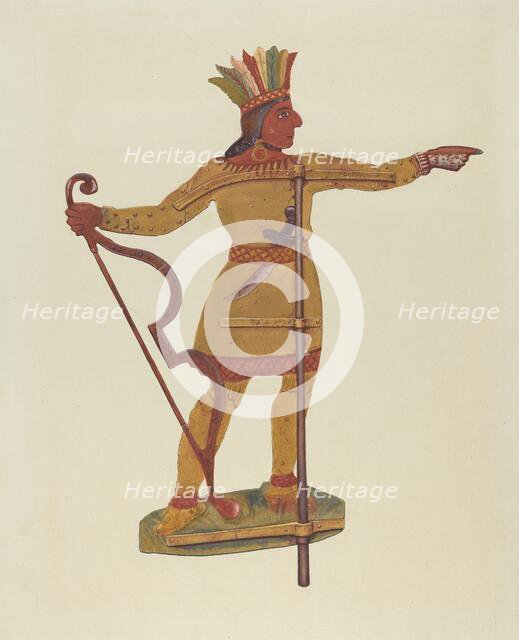 Indian Weather Vane, c. 1938. Creator: Alice Stearns.