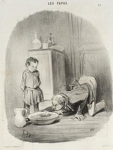 Comment on donne aux jeunes gens le goût de la navigation, 1846. Creator: Honore Daumier.