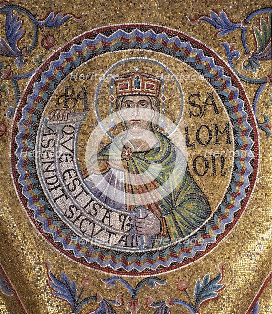 King Solomon (Detail of Interior Mosaics in the St. Mark's Basilica), 13th century. Artist: Byzantine Master  