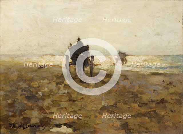 Clammer's Horse Drive, c. 1890. Artist: Weissenbruch, Hendrik Johannes (Jan Hendrik) (1824-1903)