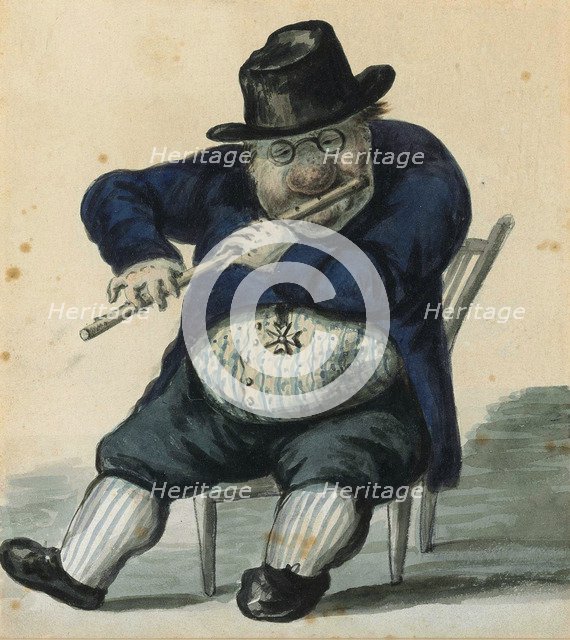 Portrait Caricature of the architect Giacomo Quarenghi (1744-1817), 1811. Artist: Orlowski, Alexander Osipovich (1777-1832)