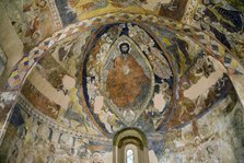 Romanesque frescoes above the altar in San Justo and San Pastor Church, Segovia, Spain, 2007. Artist: Samuel Magal