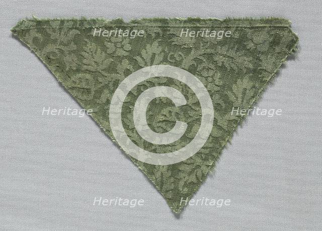 Silk Damask Fragment, 1500s. Creator: Unknown.