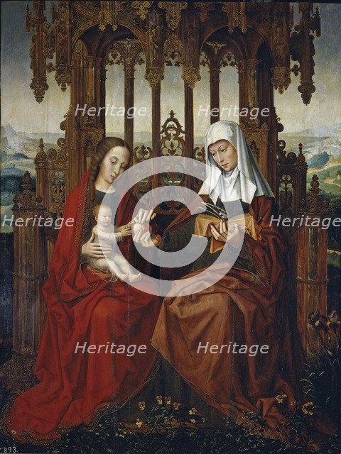 The Virgin and Child with Saint Anne, ca 1528. Artist: Benson, Ambrosius (1495-1550)