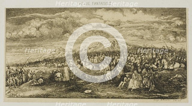 The Roman Army, from Revue Fantaisiste, 1856. Creator: Rodolphe Bresdin.