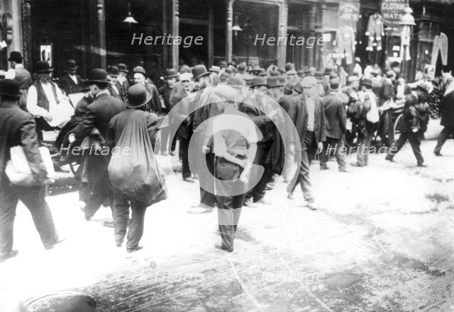 Jewish pedlars on the East Side, New York, USA, 1890s. Artist: Unknown