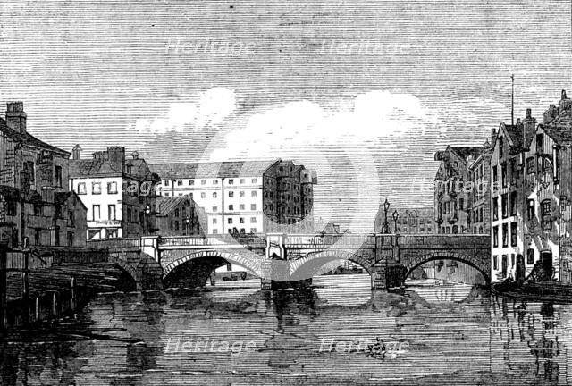 The Old Bridge at Leeds, 1873. Creator: Unknown.