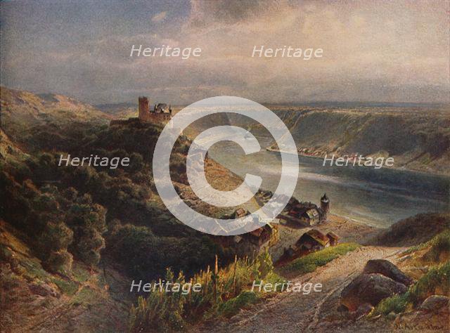 'Burg Katz mit Blick auf die Loreley', (Katz Castle overlooking Lorelei), 1923. Creator: Nikolai of Astudin.