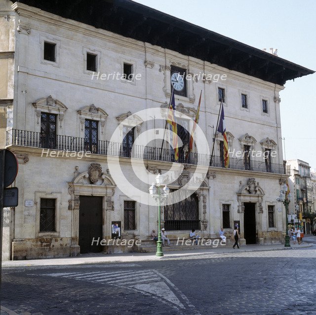 Façade of the City Hall of Palma de Mallorca.