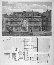 Blackwell Hall, King Street, City of London, 1820.                                                Artist: Thomas Dale