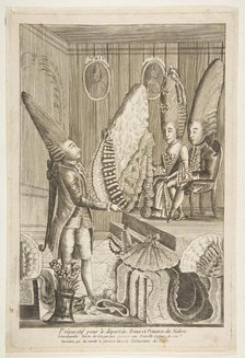 Préparatif pour le départ du Prince et Princesse des Nabots. L'incomparable Baron ..., 18th century. Creator: Unknown.
