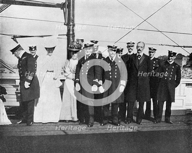 On board the royal yacht Victoria and Albert III, Christiania (Oslo), Norway, 1908.Artist: Queen Alexandra