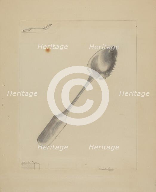 Silver Spoon, 1935/1942. Creator: Columbus Simpson.