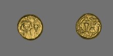 Solidus (Coin) of Tiberius II Constantinus, 578-582. Creator: Unknown.