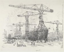 The Old Shipyard, 1916. Creator: Joseph Pennell.