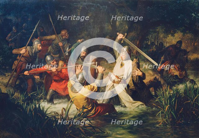 Rudolf von Habsburg's life is in danger, 1872. Creator: Leopold Loffler.