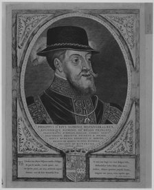 Philip II, King of Spain, from the series Counts and Countesses of Holland, Zeeland, and W..., 1650. Creator: Cornelis de Visscher.