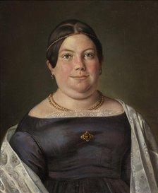 Lovisa Isabella Bjurberg (1814-1864), married to baron and Member of Parliament Anders..., 1842. Creator: Axel Johan Fägerplan.