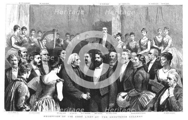 'Reception of the Abbe Liszt at the Grosvenor Gallery', 1886. Creator: Unknown.
