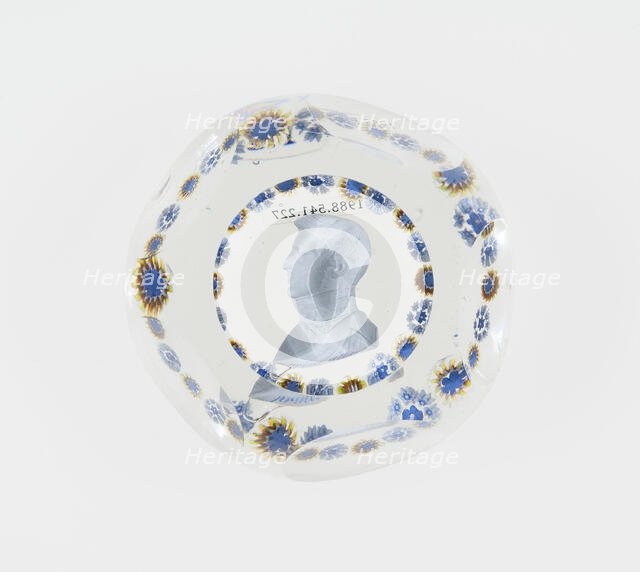 Paperweight, France, c. 1846-55. Creator: Saint-Louis Glassworks.