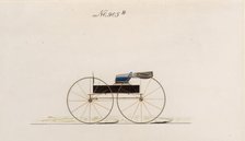 Album of 29 presentation drawings of various types of carriages, 1870-78. Creator: Brewster & Co.