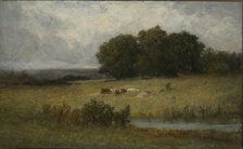 Bright Scene of Cattle near Stream. Creator: Edward Mitchell Bannister.