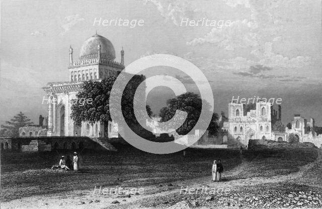 'Mosque of Mustapha Khan, - Bejapore', 1834. Creator: William Purser.