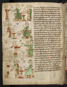 Feudal Law. Fom the Heidelberg Sachsenspiegel, 14th century. Artist: Eike von Repgow (1180/90-after 1233)