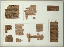 Papyri Fragments, Coptic, 7th century. Creator: Unknown.