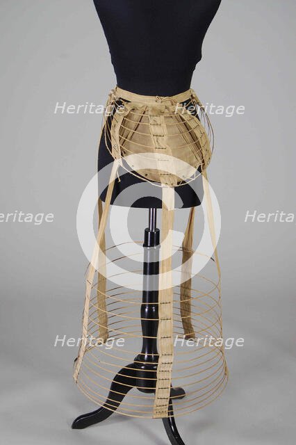 Cage crinoline, American, ca. 1880. Creator: Unknown.