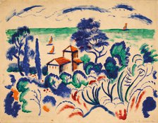 Landscape with sailboats, 1913-1914.