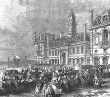 'Inauguration of Wellington College, Sandhurst: Arrival of Queen Victoria, 1859', (1901).  Creator: Unknown.