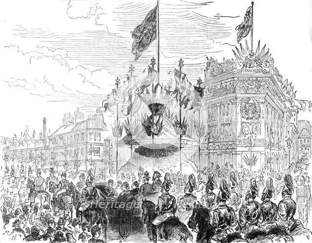 The Queen's Visit to the East End of London: Trophy in Whitechapel-Road, 1876. Creator: Unknown.
