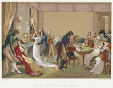 Ladies and gentlemen playing La Bouillotte, France, c1804-1814. Artist: Unknown