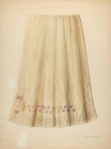 Zoar Embroidered Flannel Petticoat, c. 1938. Creator: Fritz Boehmer.