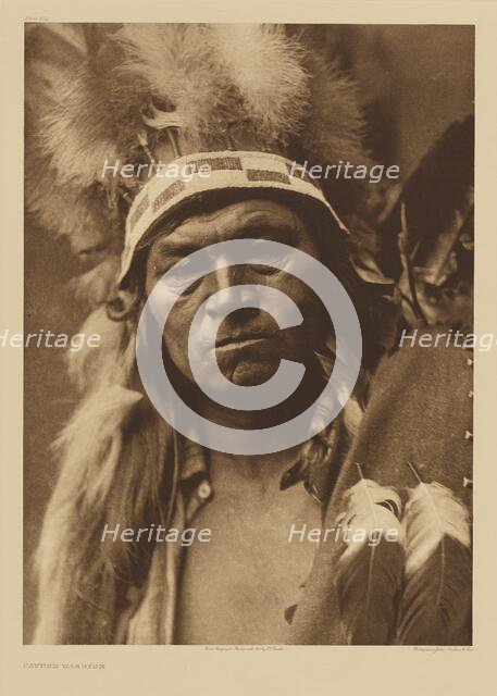 Cayuse Warrior, 1910. Creator: Edward Sheriff Curtis.
