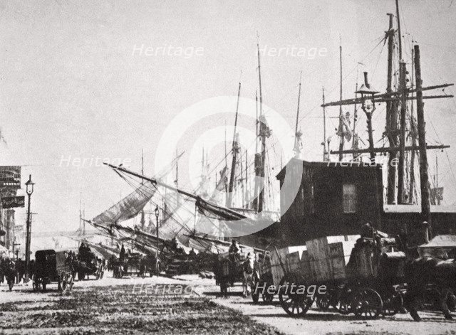 West Street, New York City, USA, 1870s. Artist: Unknown