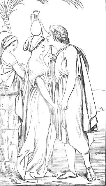 Jacob and Rachel - fresco by Mr. Cope, 1844. Creator: Unknown.