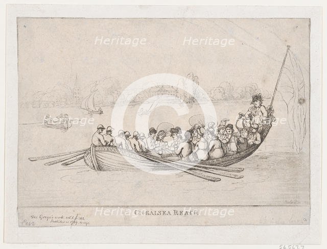 Chelsea Reach, 1799., 1799. Creator: Thomas Rowlandson.