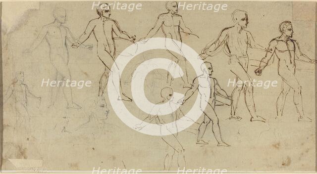 Studies of a Sower (Illustration for Thomson's Seasons), c. 1791. Creator: Thomas Stothard.