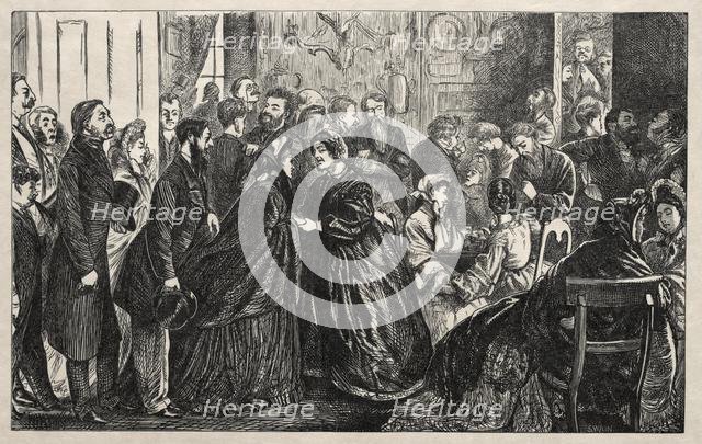 A Kettledrum in Mayfair, 1862. Creator: George Louis Palmella Busson Du Maurier (British, 1834-1896).