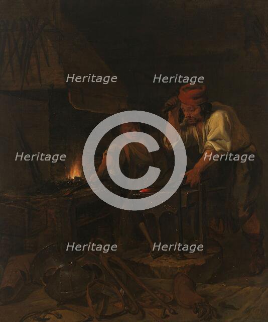 The Weaponsmith, 1650-1660. Creator: Gabriel Metsu.