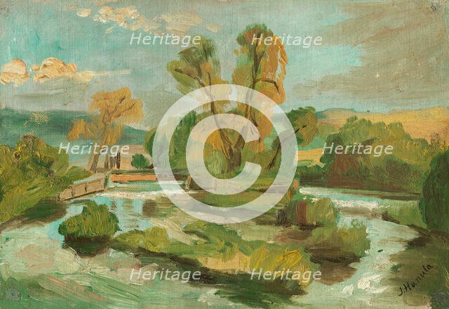 Little Island on a River, 1900-1920. Creator: Jozef Hanula.