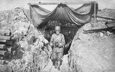 The King of Italy in France; The king leaving the observation post at Souville; ...1917 Creator: Unknown.