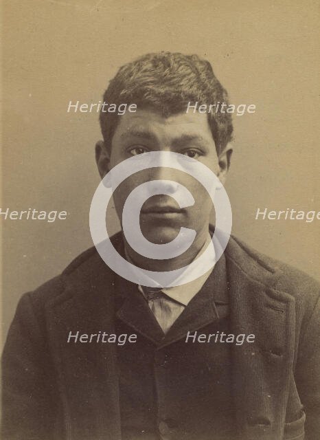 Galau. Charles. 18 ans, né à Nogent s/Marne (Seine). Charron. Cris séditieux. Anarchiste. ..., 1891. Creator: Alphonse Bertillon.